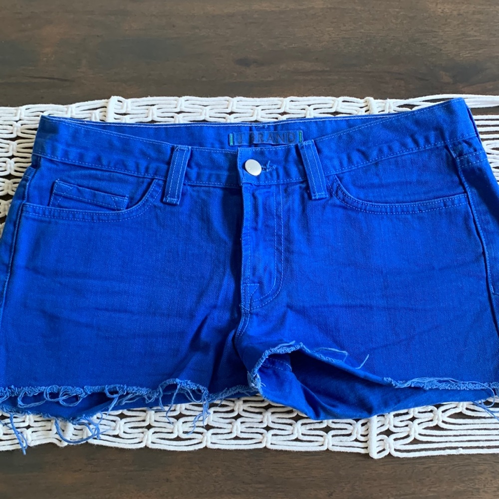 Jbrand cut off shorts bright royal blue size 27